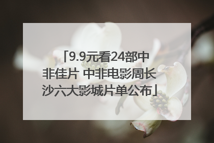 9.9元看24部中非佳片 中非电影周长沙六大影城片单公布